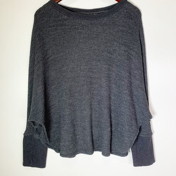 Anthropologie Postmark Women’s Small Gray Waffle Knit Long Sleeve Top - Picture 7 of 15